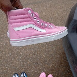 Pink High-Top Sneakers